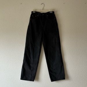 high waisted straight leg jeans